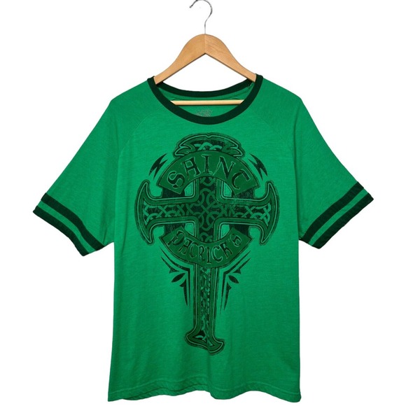 Lucky Tee Shirt Other - Lucky Tee Shirt Mens Saint Patricks Day Cross Celtic Irish Charm Green XL